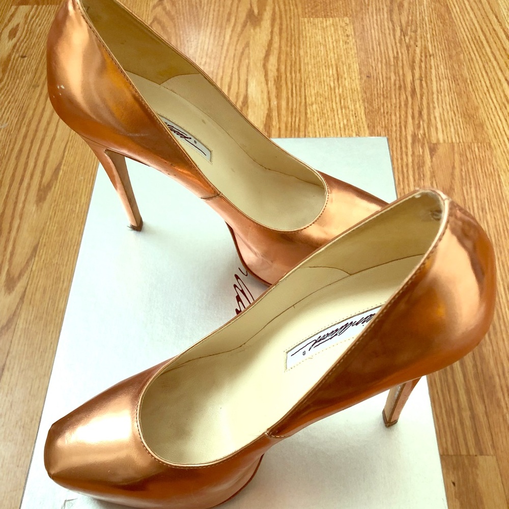 Brian Atwood Maniac  heels 36 rose gold